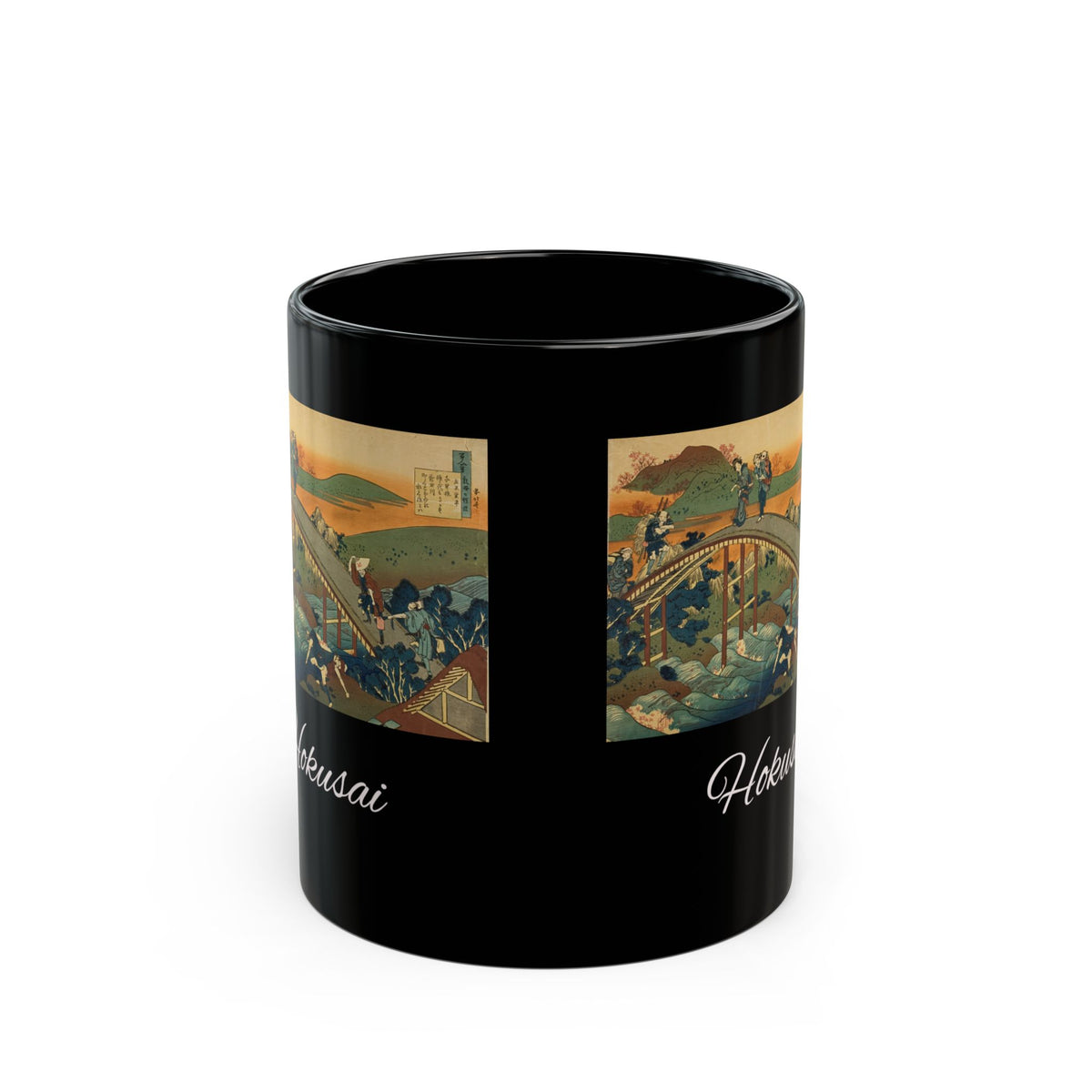 Hokusai Katsushika Hokusai Ukiyo-e Black Coffee Mug (11oz/15oz)