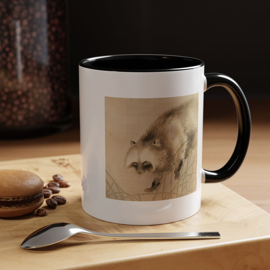 Yoshimura Hōryū "Raccoon Dog Under Moonlight" | Edo-period Japanese Art Mug — Museum Collection