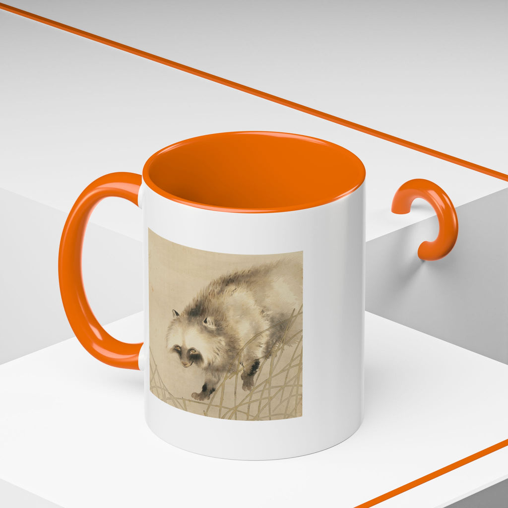 Yoshimura Hōryū "Raccoon Dog Under Moonlight" | Edo-period Japanese Art Mug — Museum Collection