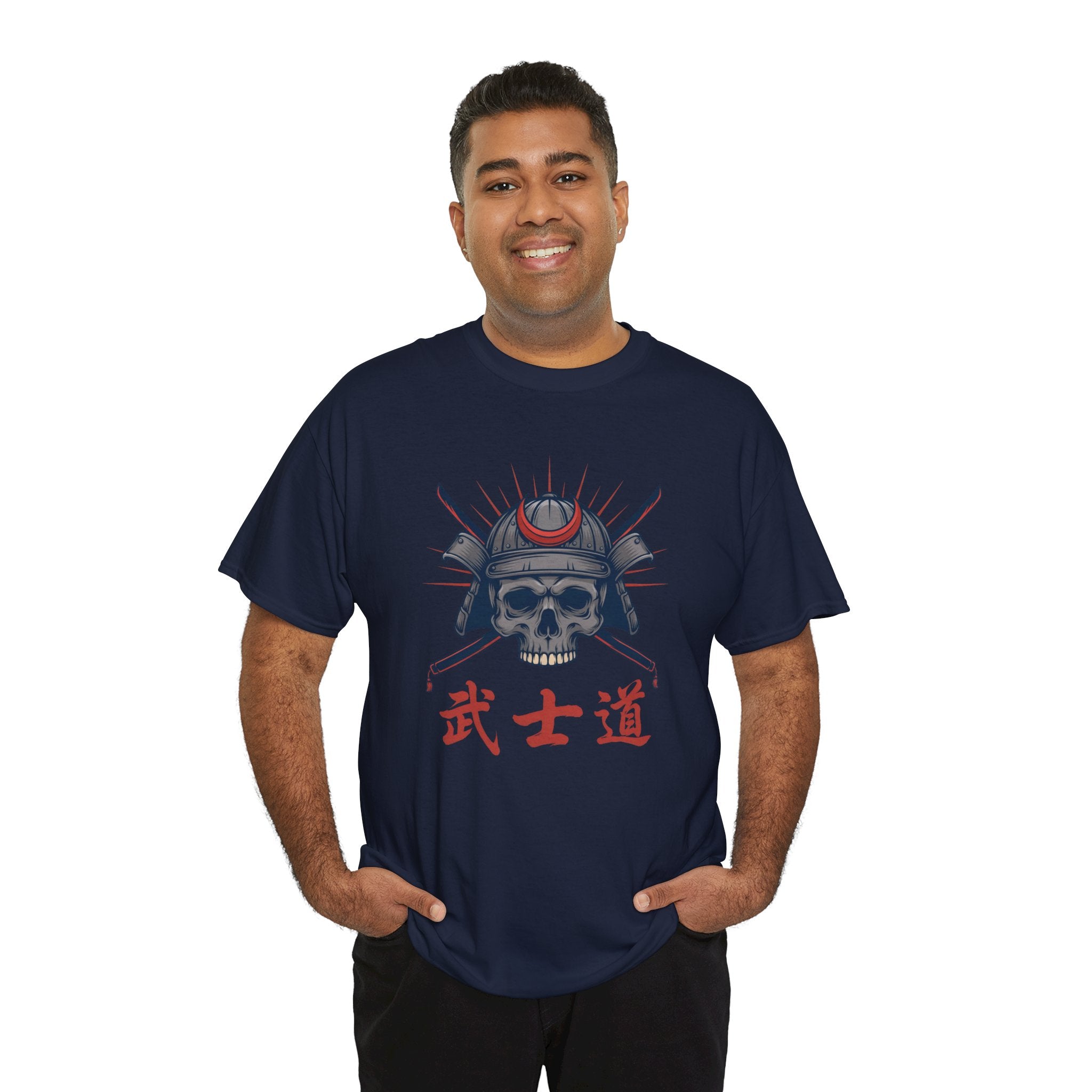 Samurai Skull T-Shirt — 武士道 Bushido Men's Graphic Tee | Japanese Warrior Dark Streetwear Shirt