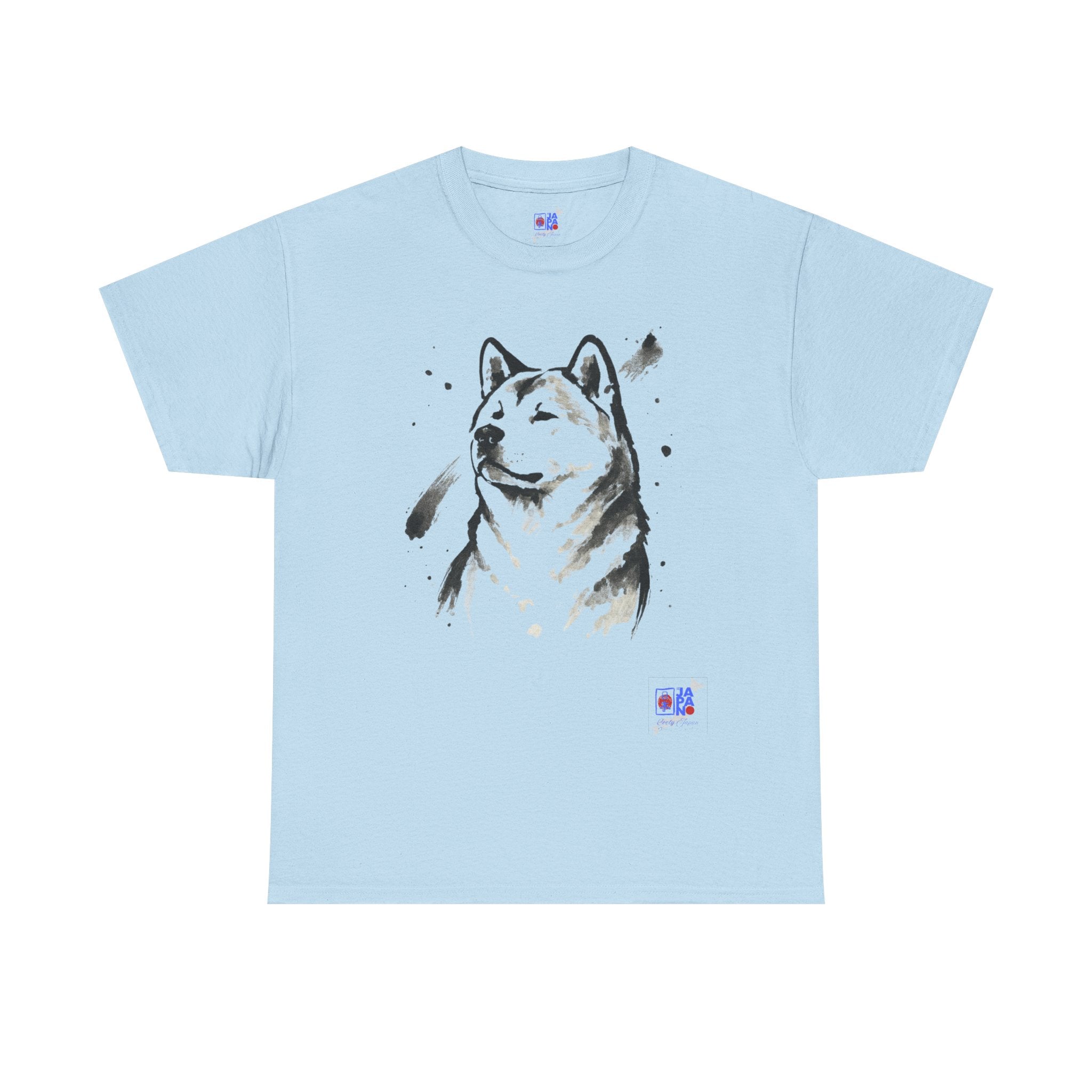 Akita Inu Sumi Ink Portrait T-Shirt — Japanese Ink Wash Dog Tee