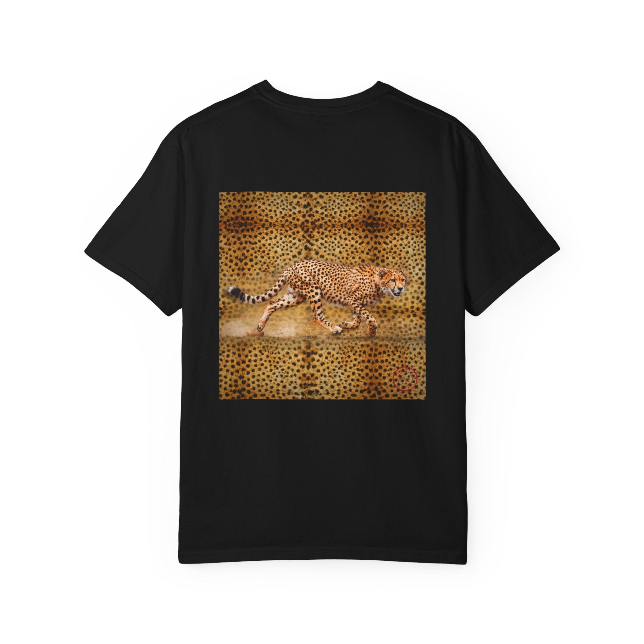 Cheetah Print Tee — Running Cheetah Graphic T-Shirt Comfort Color 1717