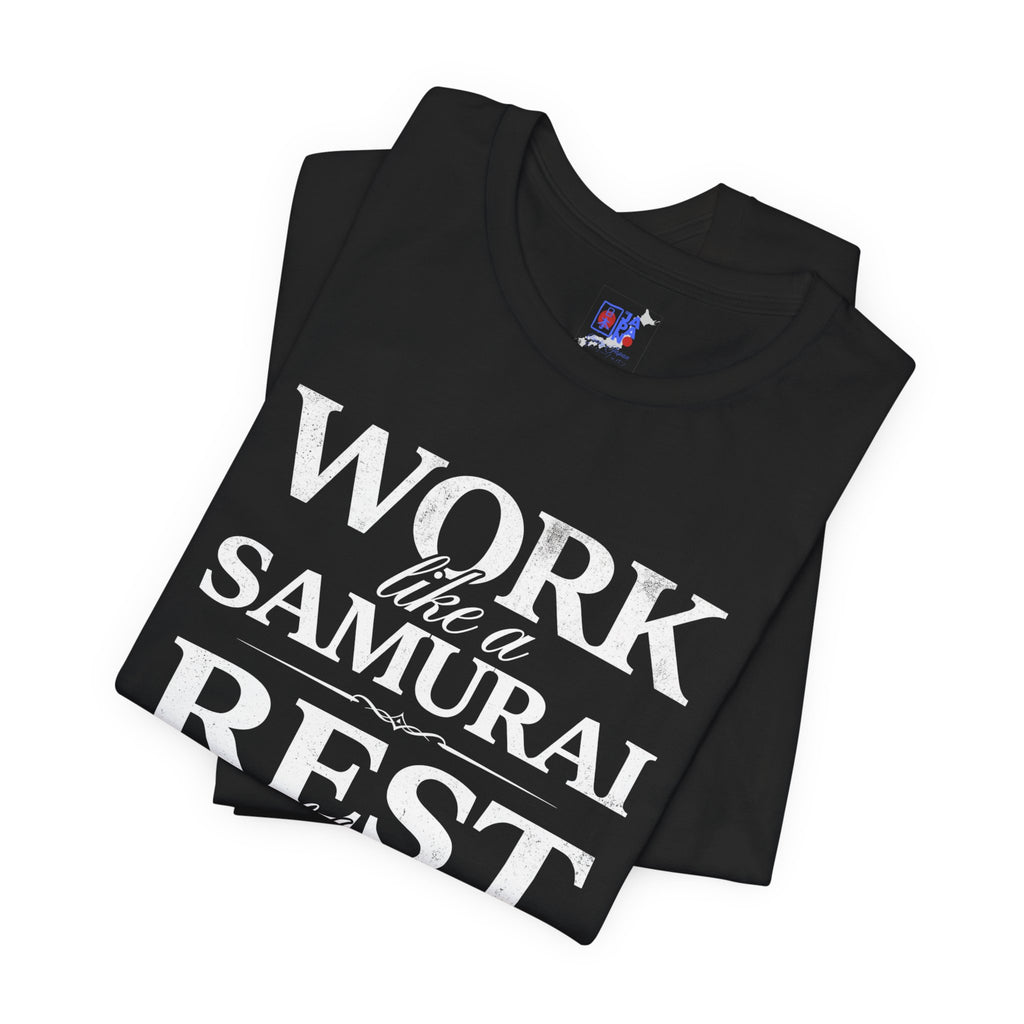 Work Like a Samurai Rest Like a Monk T-Shirt – Bushido and Zen The Japanese Way – Vintage Typography Mindfulness Productivity Tee