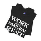 Work Like a Samurai Rest Like a Monk T-Shirt – Bushido and Zen The Japanese Way – Vintage Typography Mindfulness Productivity Tee