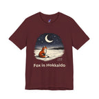 Hokkaido Fox — Kitsune Under the Winter Moon | Japanese Night Fox Graphic Tee