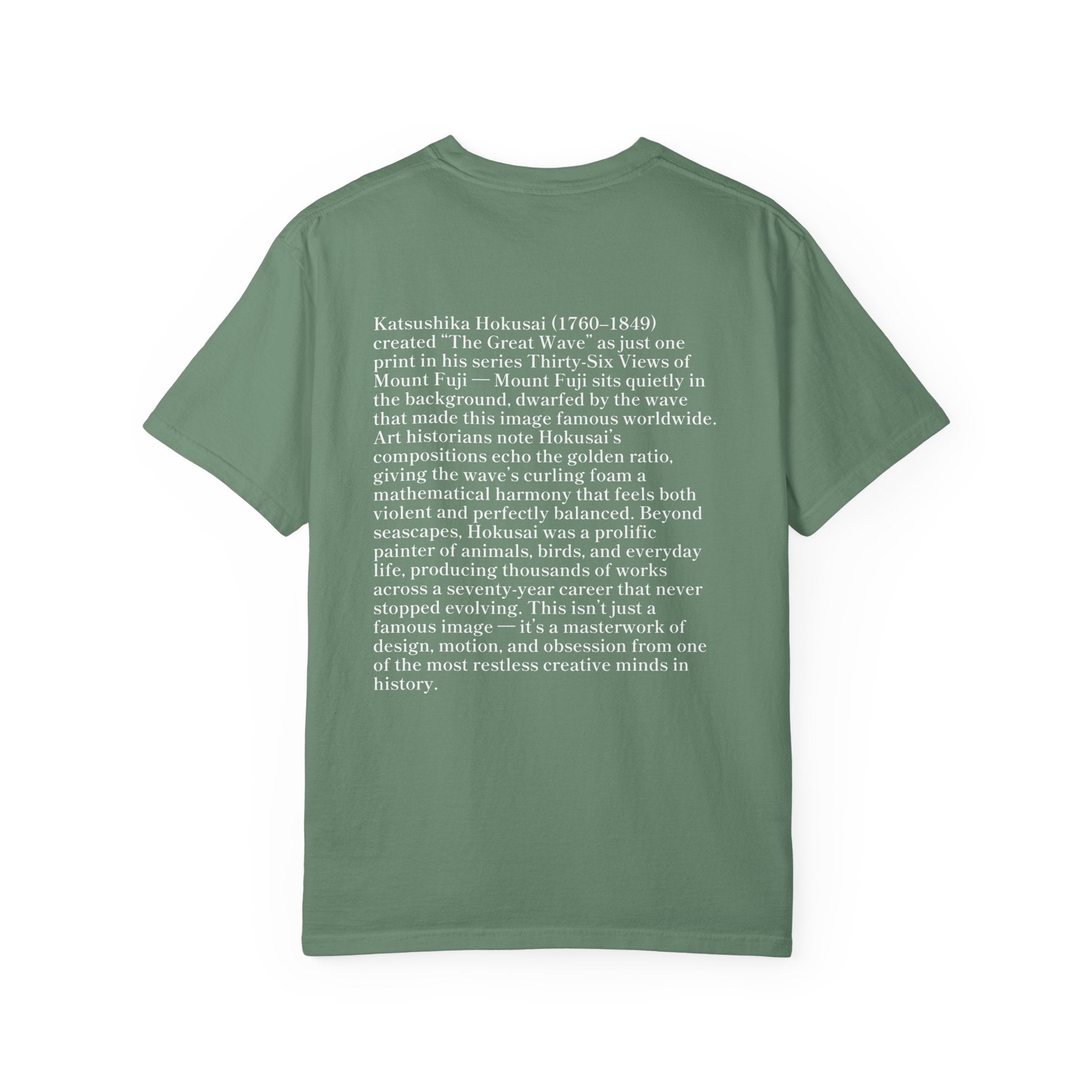 "The Great Wave of Kanagawa" Hokusai Art Tee — Comfort Colors 1717 Vintage Fit T-Shirt for Women