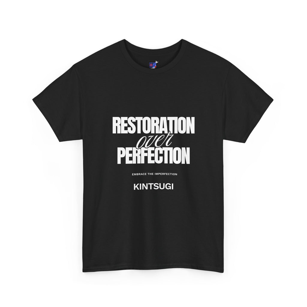 Kintsugi 'Restoration Over Perfection' T‑Shirt — Inspirational Graphic Tee