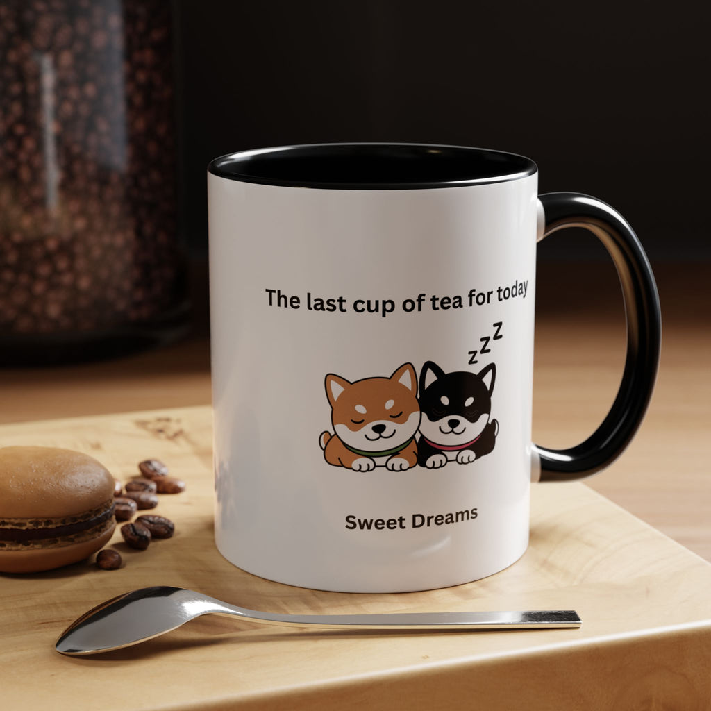 Shiba Inu "Sweet Dreams" Mug, The Last Cup of Tea for Today, Japanese Dog Cute Gift Mug