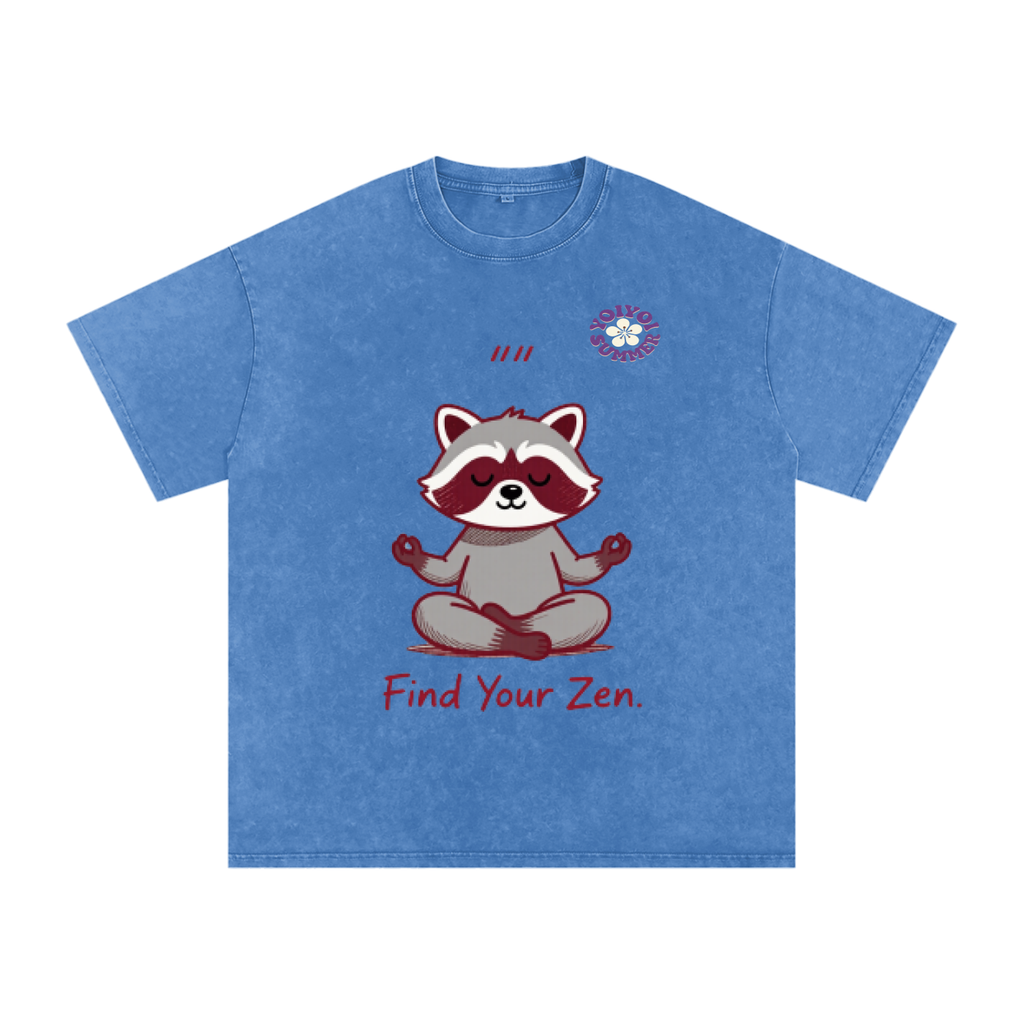 Snow Washed Oversized Cotton T-Shirt