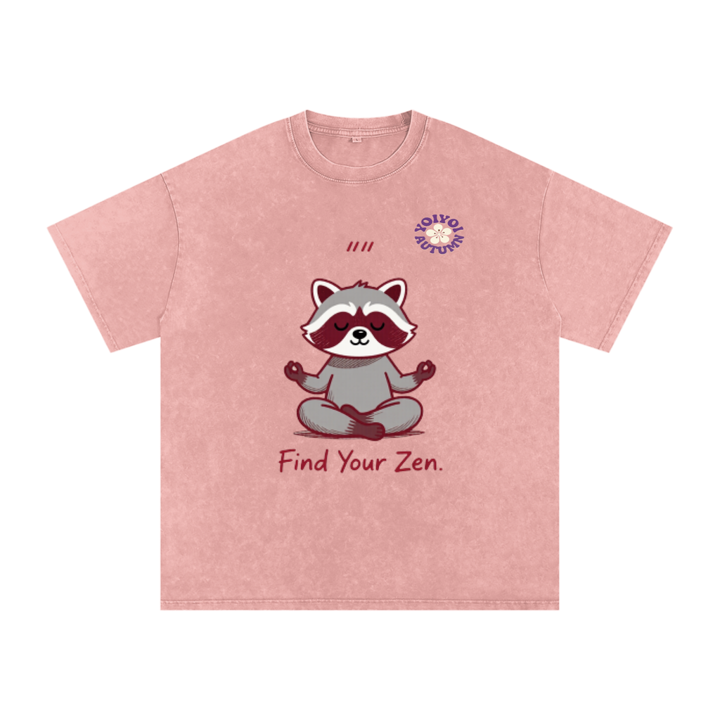 Snow Washed Oversized Cotton T-Shirt