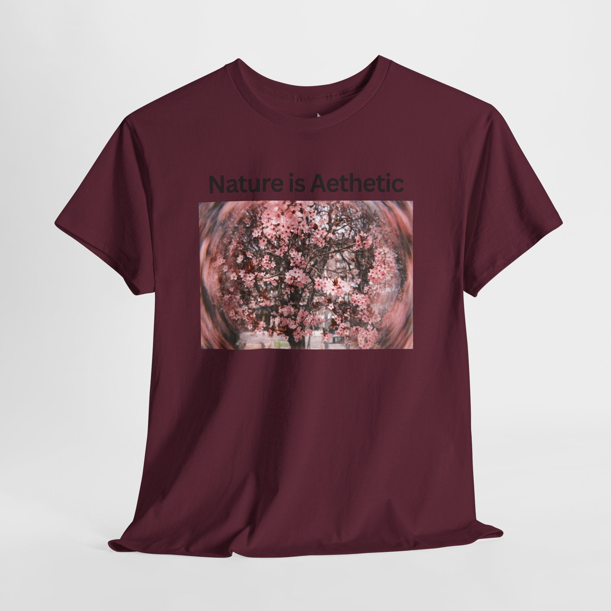 Nature Is Aesthetic Pink Sakura Floral T-Shirt