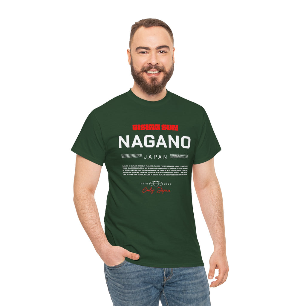 Nagano T-Shirt | 長野 Japanese Alps & Snow Monkey Japan City Tee | Designed by Japanese