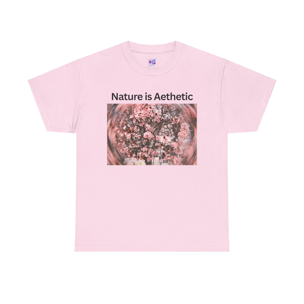Nature Is Aesthetic Pink Sakura Floral T-Shirt
