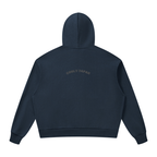 CoolyJapan Signature Drop Shoulder Full-Zip Hoodie — 360gsm Heavyweight Cotton Blend