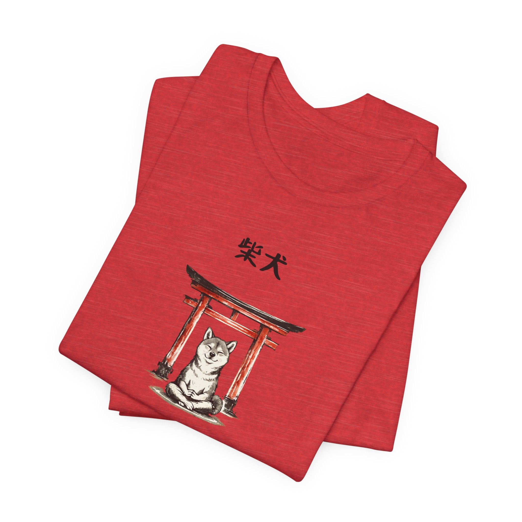 Shiba Inu Torii Gate Calm Down Your Mind T-Shirt | Japanese Zen Tee