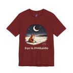 Hokkaido Fox — Kitsune Under the Winter Moon | Japanese Night Fox Graphic Tee