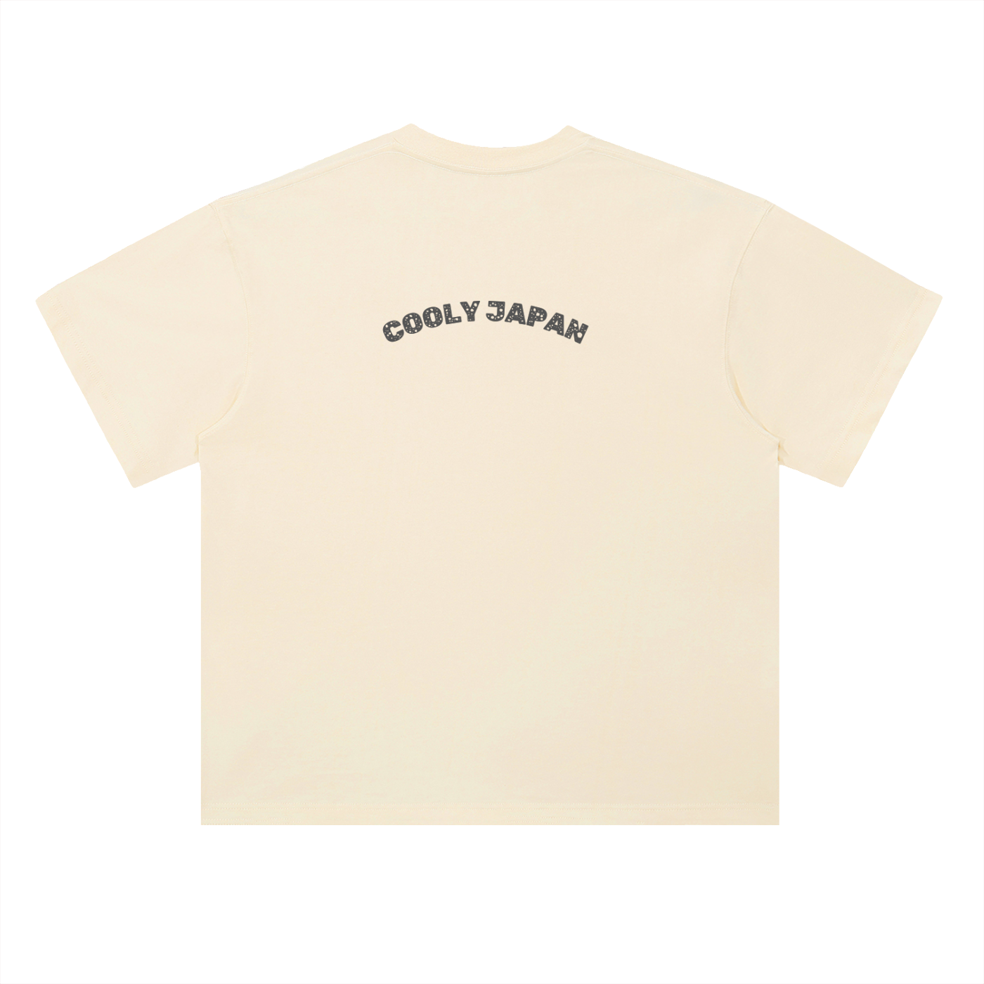 Cooly Japan Rising Sun Logo Tee — Black Oversized Drop-Shoulder T-Shirt (300gsm)