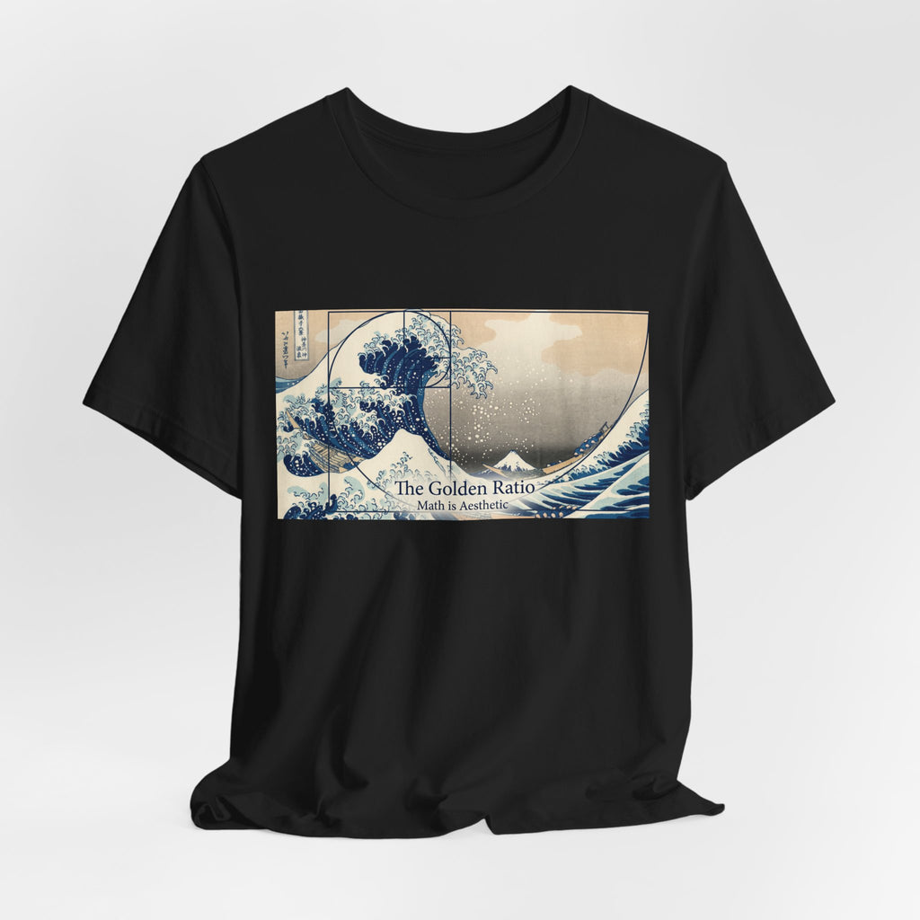 The Great Wave with Golden Ratio T-Shirt | Hokusai Wave Math Art