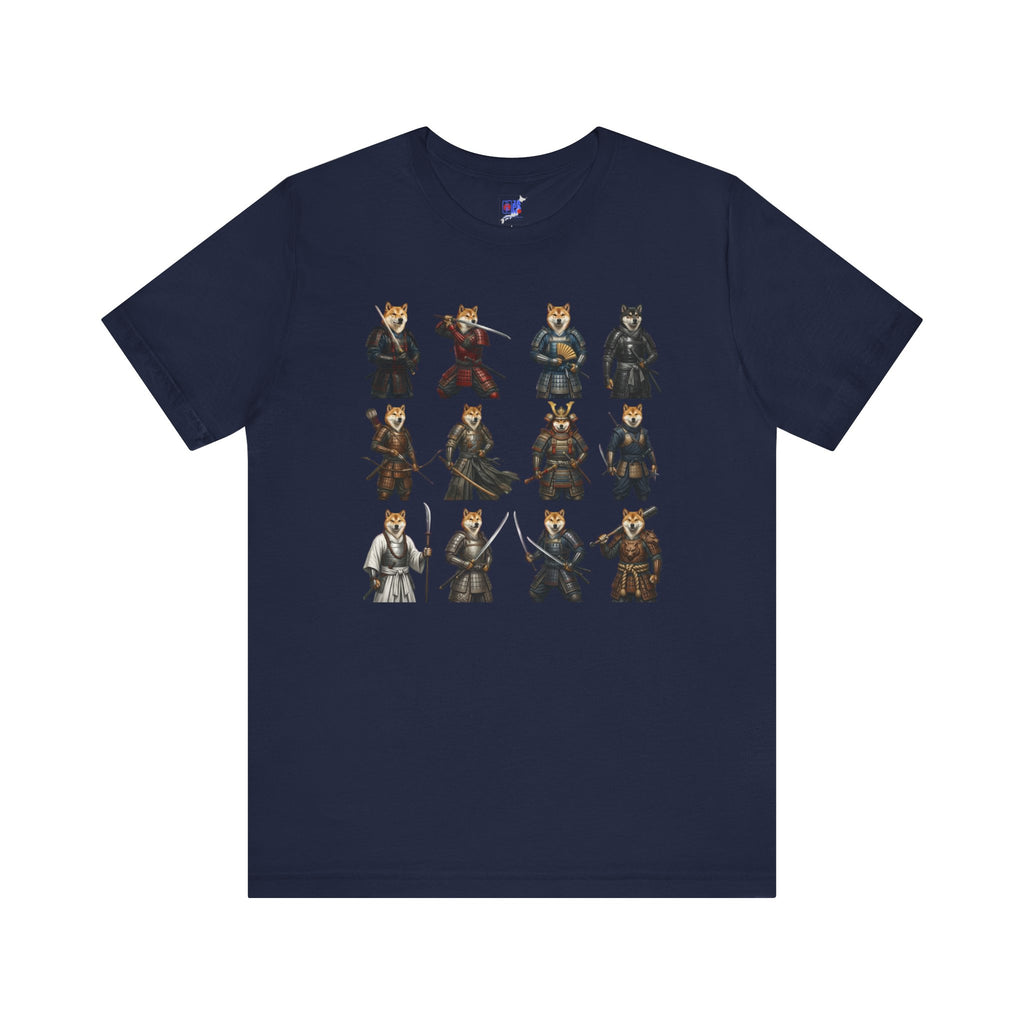 Shiba Inu Samurai T-Shirt, Japanese Warrior Dog Graphic Tee, Funny Dog Lover Gift, Anime Streetwear, Unisex Cotton Shirt