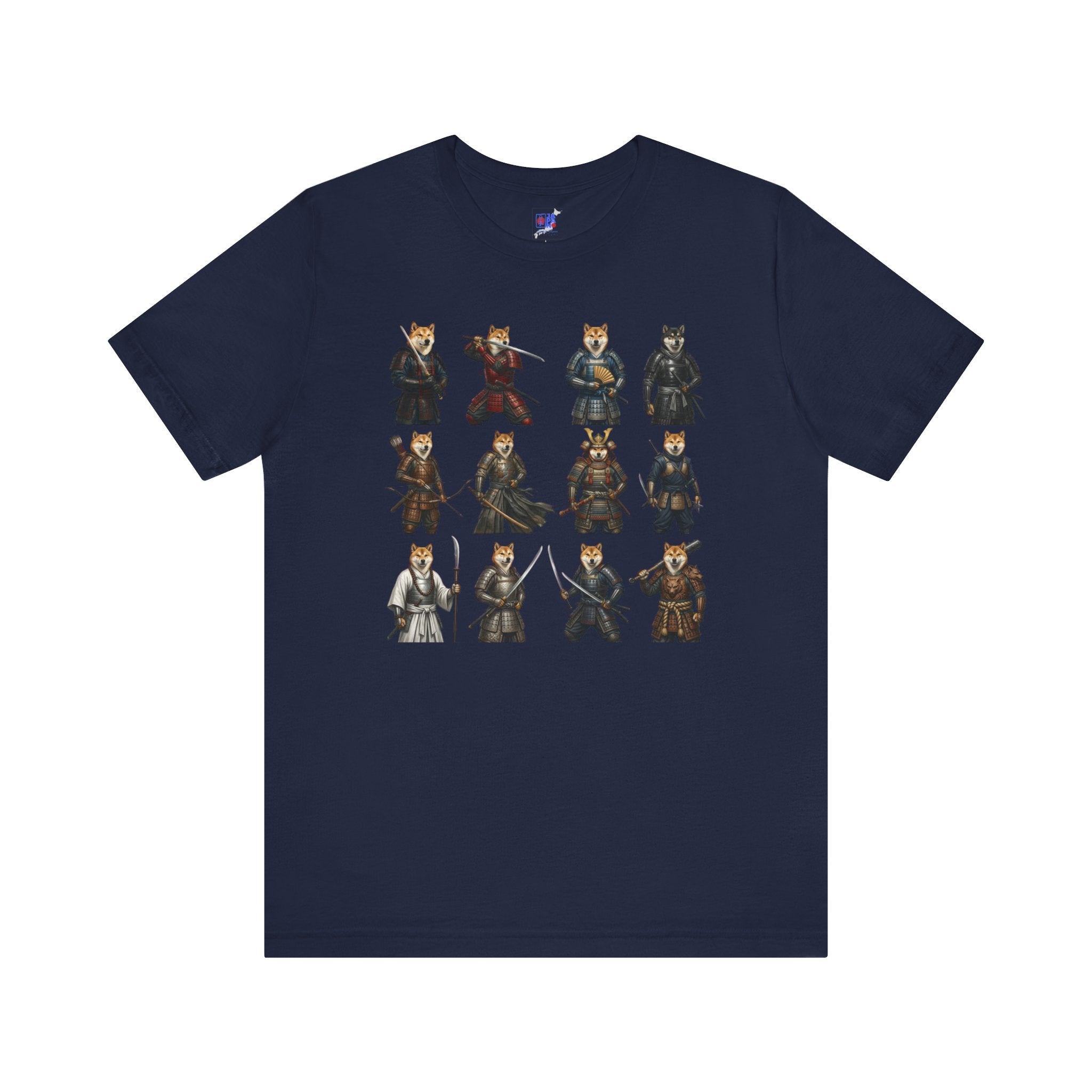 Shiba Inu Samurai T-Shirt, Japanese Warrior Dog Graphic Tee, Funny Dog Lover Gift, Anime Streetwear, Unisex Cotton Shirt