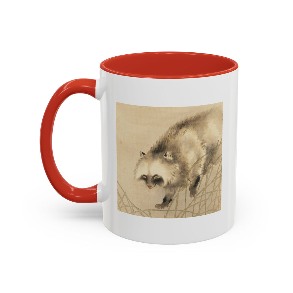 Yoshimura Hōryū "Raccoon Dog Under Moonlight" | Edo-period Japanese Art Mug — Museum Collection