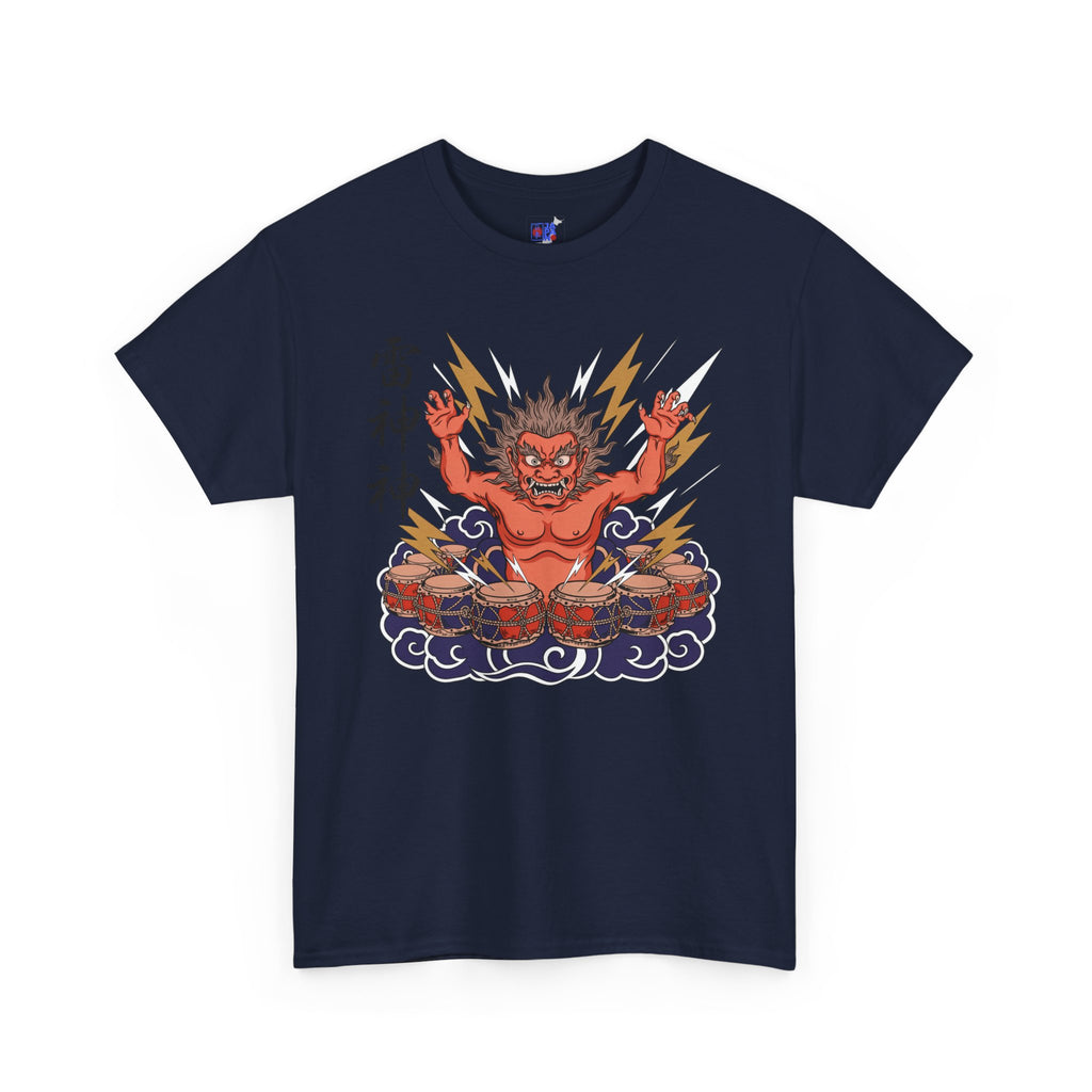 Raijin Thunder God T-Shirt — 雷神 Japanese God of Thunder Men's Tee | Japan Mythology Graphic Shirt