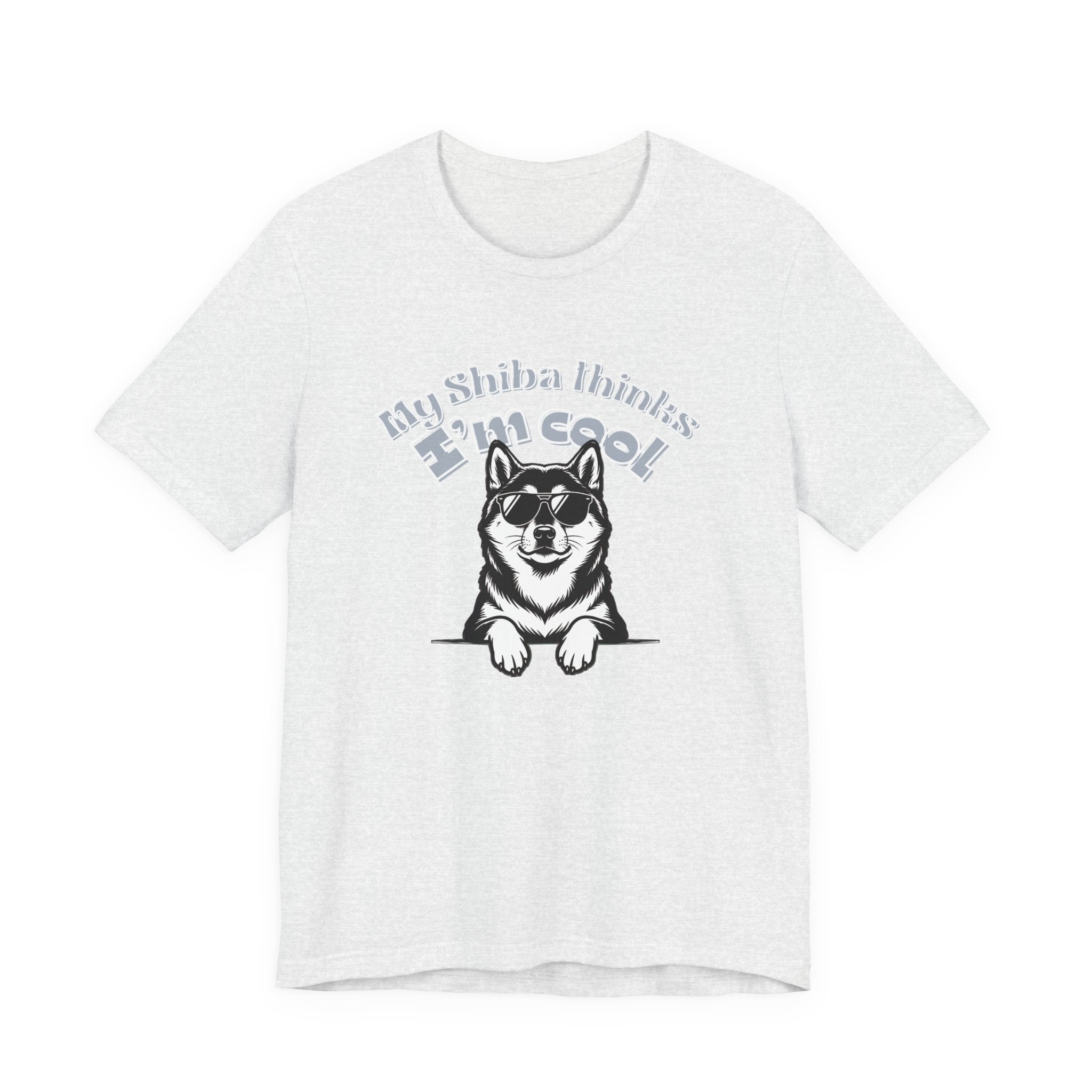 My Shiba Thinks I'm Cool, Shiba Inu Sunglasses Graphic Tee, Japanese Dog Lover Gift, Unisex T-Shirt