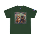Shiba Inu Puppies Duo T-Shirt — Cute Cherry Blossom Dog Tee