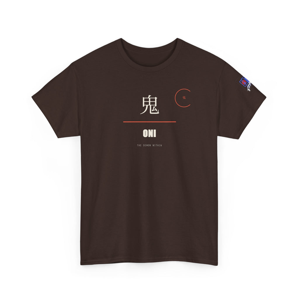 Oni T Shirt Japanese Demon Kanji Graphic Tee, Anime Lover Gift, Dark Minimalist Shirt, Halloween Costume Top