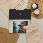 Tanuki Samurai T-Shirt — 狸の侍 Japanese Raccoon Dog Warrior | Yomichi Night Road Folklore Bushido Graphic Tee
