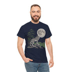 Japanese Wolf T-Shirt — 山犬 Yamainu Mountain Dog Men's Tee | Japan Mythology Gift