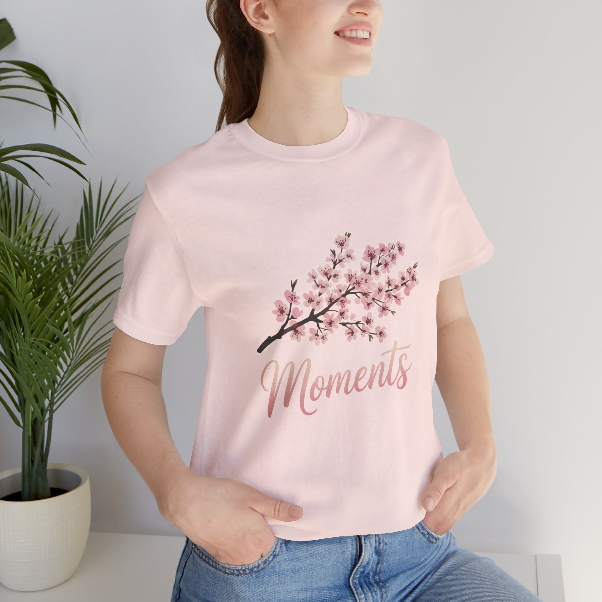 Sakura Moments Cherry Blossom Quote T-Shirt | Japanese Floral Tee
