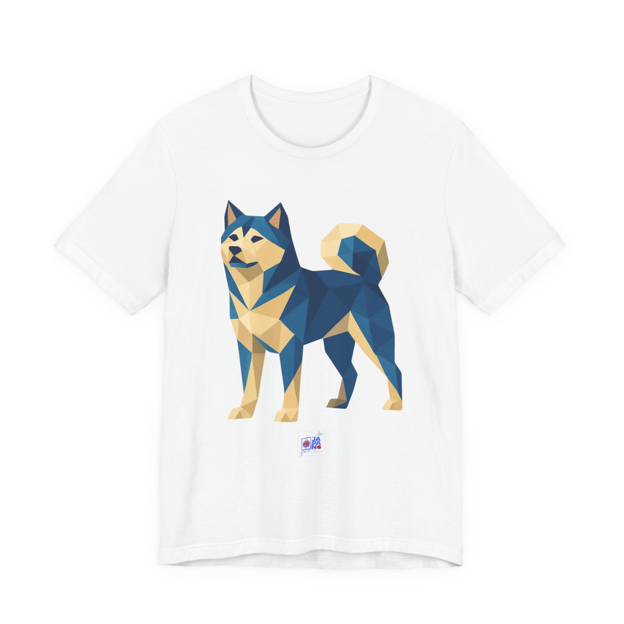 Geometric Shiba Inu T-Shirt — Low Poly Japanese Dog Art Tee