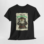 Samurai Shiba Inu Drinking Matcha Tee — Relax Matcha Time Graphic T-Shirt