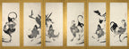 Itō Jakuchū — Roosters and Hens (left of a pair), c.1761–65 — Original masterpiece painting from “Colorful Realm of Living Beings”, public domain