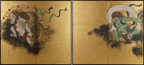 Ogata Kōrin — Wind God and Thunder God (風神雷神図屏風), c.1710 — Rinpa school masterpiece, Tokyo National Museum, public domain