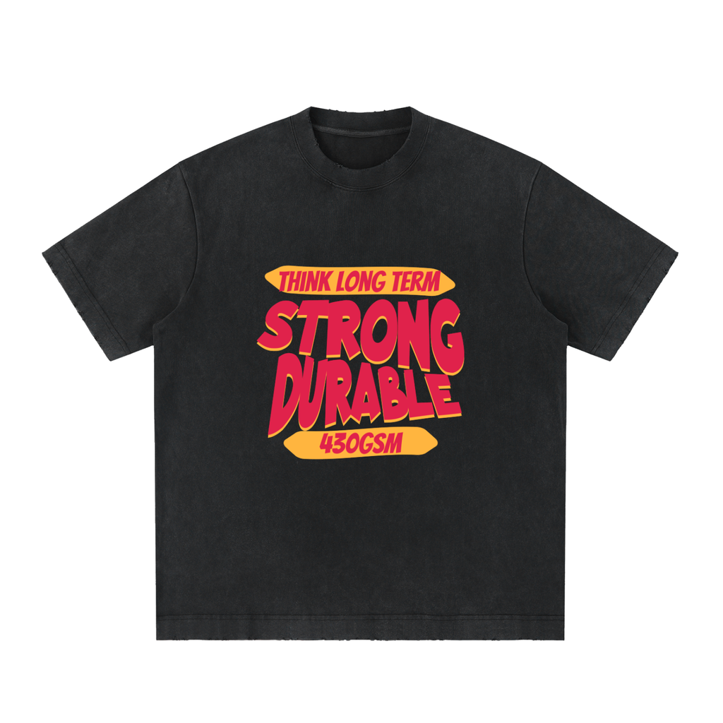 YOIYOI ART Lab — Always Stronger Than You Think Heavyweight Tee | 430GSM Vintage Wash