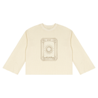 YOIYOI ART Lab — XVI Tarot Avant-Garde Waffle Sweatshirt | Raw Edge Unisex