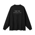 CoolyJapan Oversized Long Sleeve Tee — 305gsm Heavyweight Pure Cotton Drop Shoulder