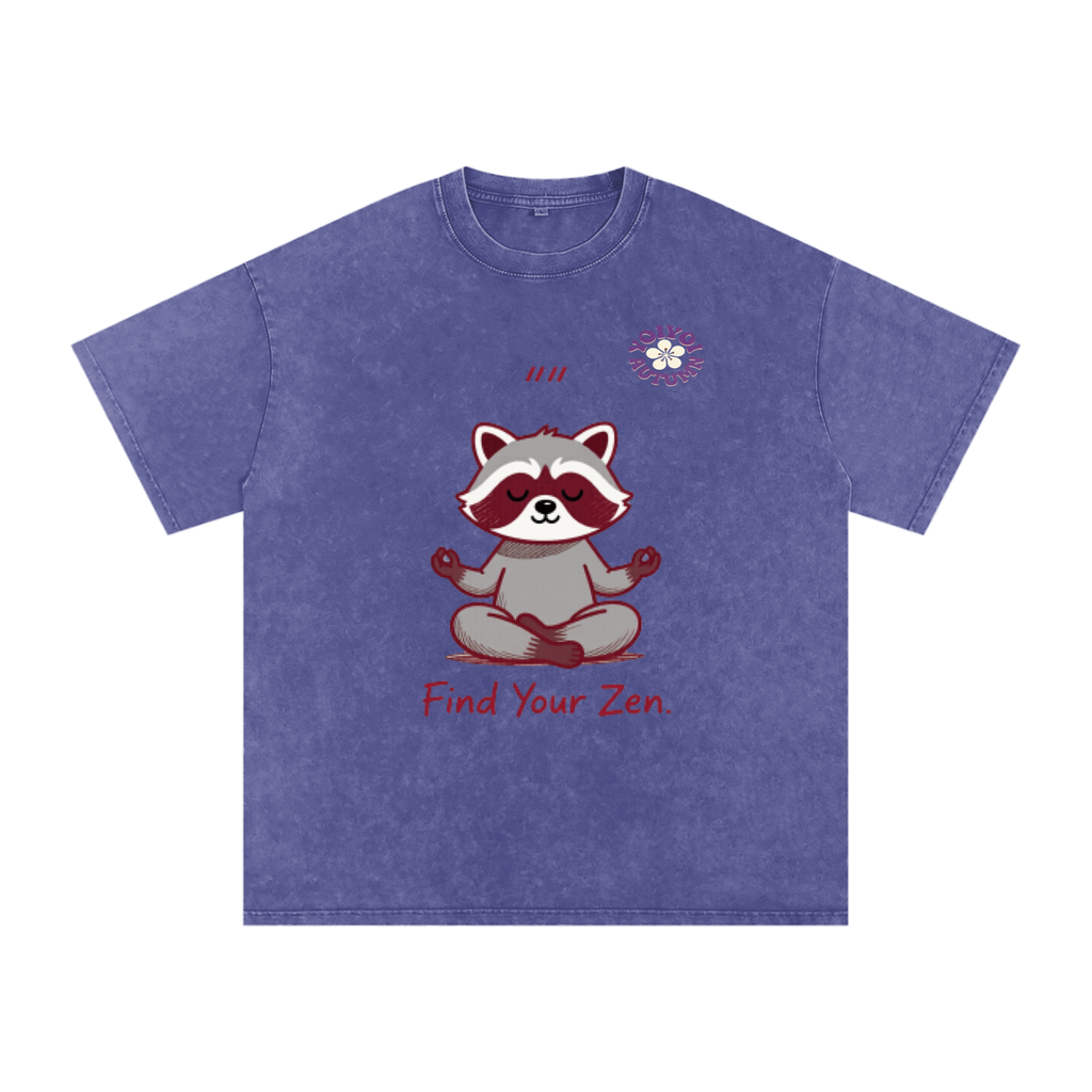 Snow Washed Oversized Cotton T-Shirt