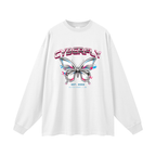 CoolyJapan Oversized Long Sleeve Tee — 305gsm Heavyweight Pure Cotton Drop Shoulder