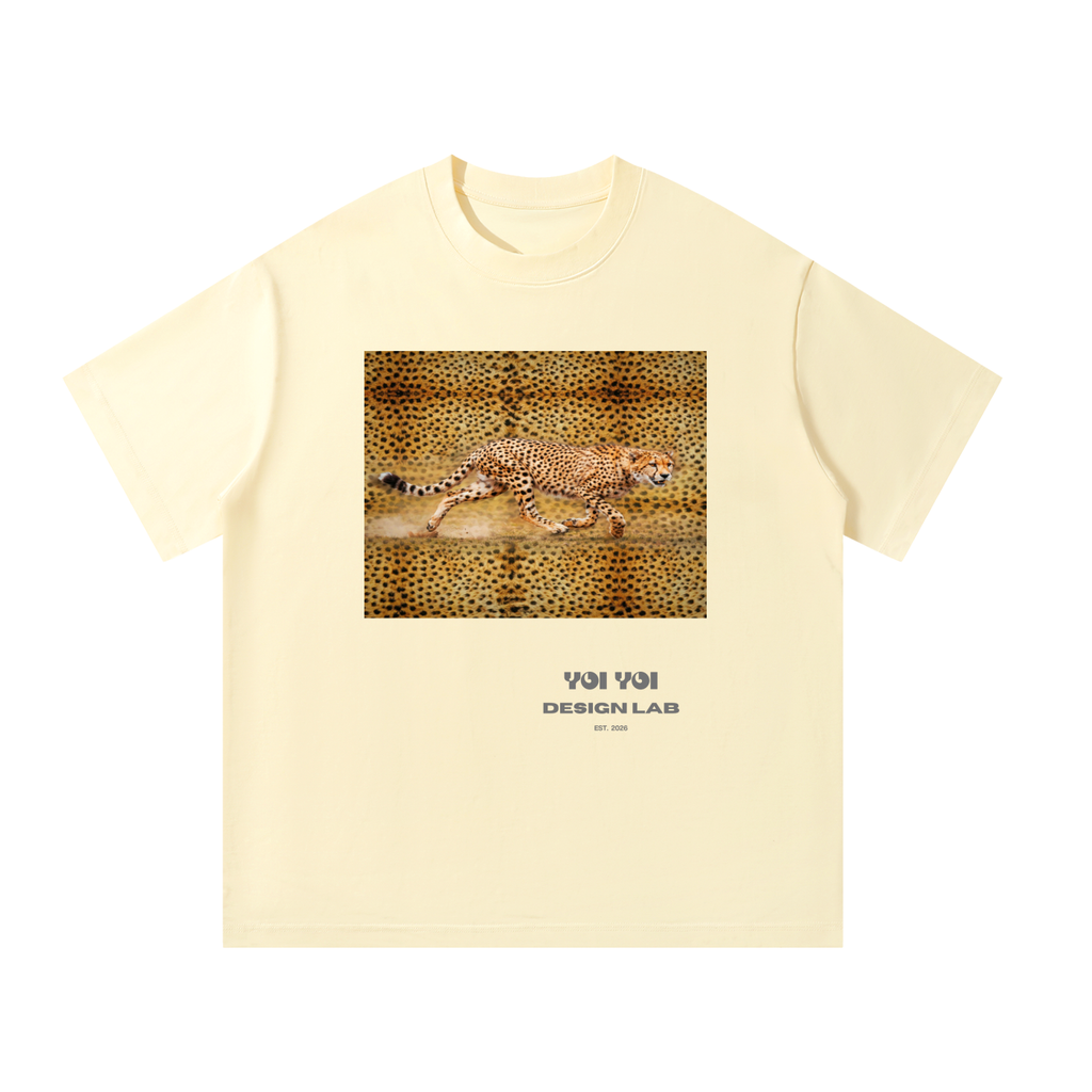 YOI YOI ART Lab — Cheetah Oversized Tee | 300gsm Heavy Cotton