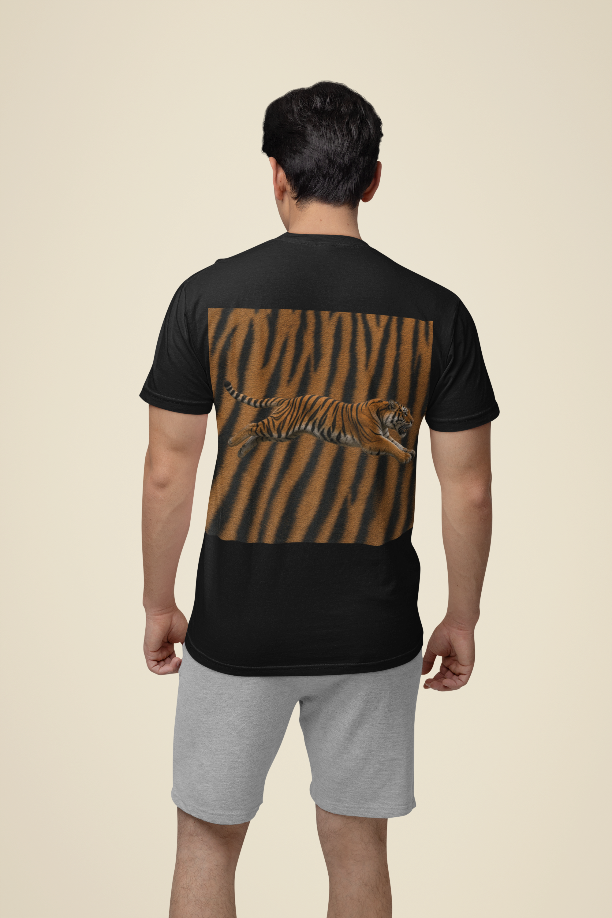 CoolyJapan — Tora 虎 Leaping Tiger Tee | Dark Color | Comfort Colors 1717
