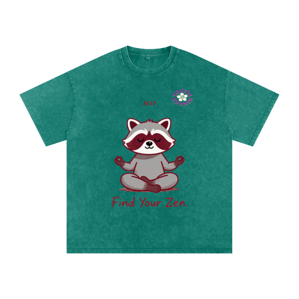 Snow Washed Oversized Cotton T-Shirt