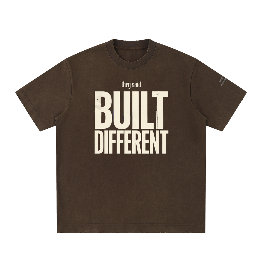 Heavyweight Vintage Washed Frayed T-Shirt (430gsm)