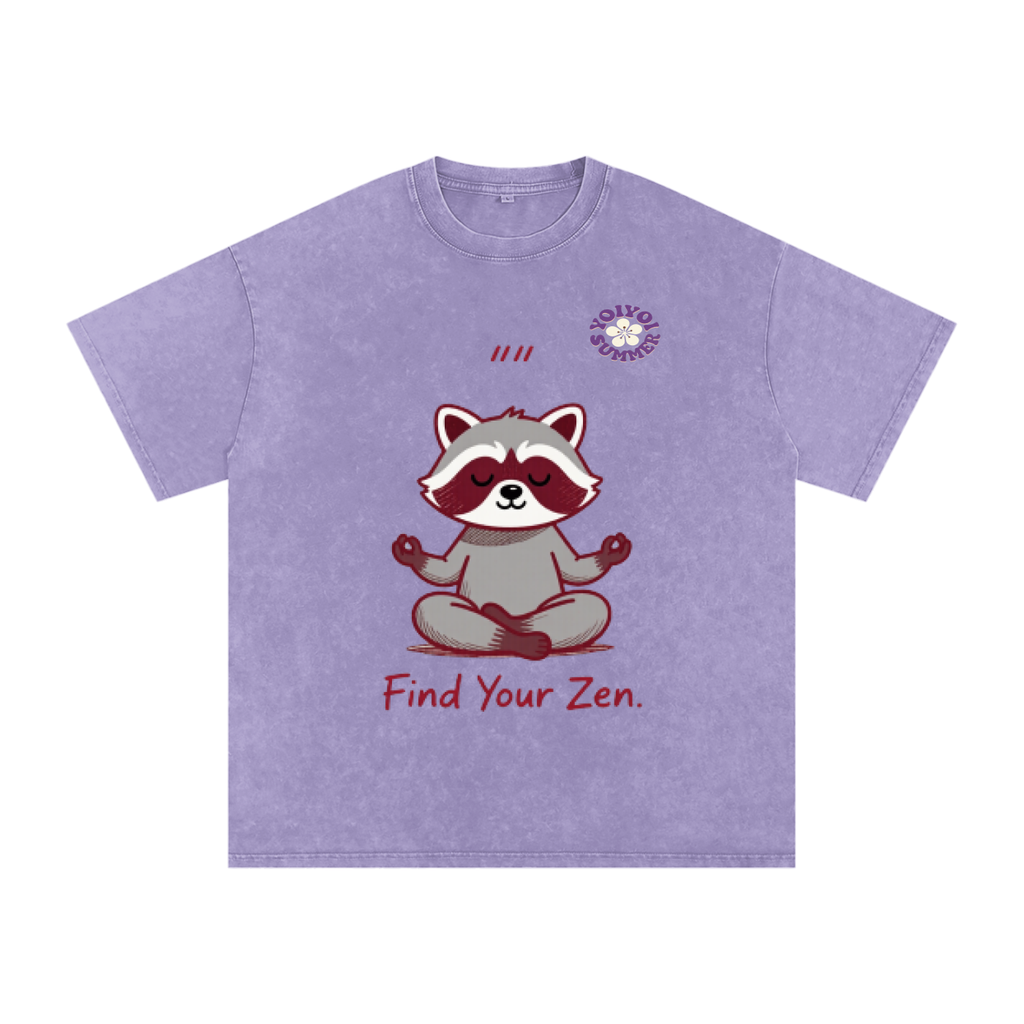 Snow Washed Oversized Cotton T-Shirt