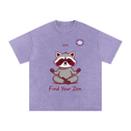 Snow Washed Oversized Cotton T-Shirt