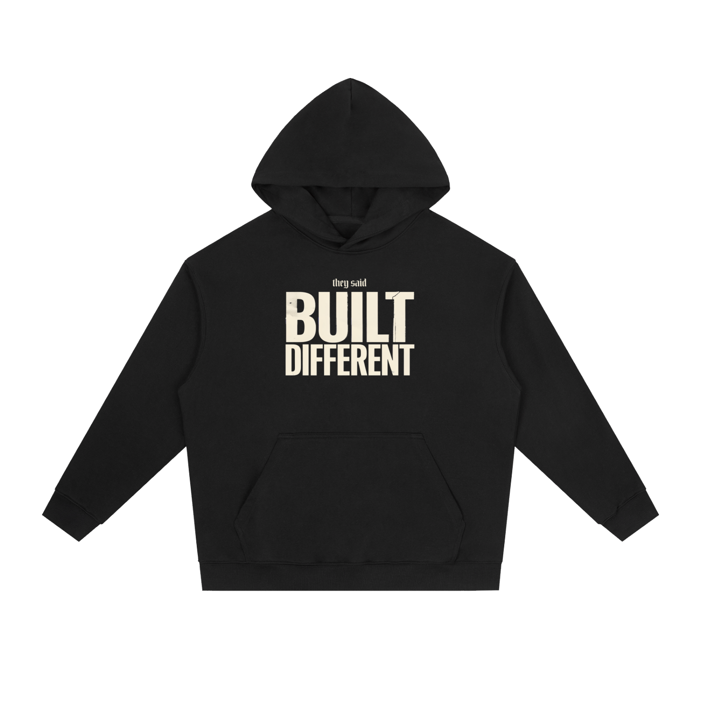 YOIYOI ART Lab — Built Different Heavyweight Hoodie | 380GSM Drop Shoulder