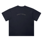 Cooly Japan Rising Sun Logo Tee — Black Oversized Drop-Shoulder T-Shirt (300gsm)