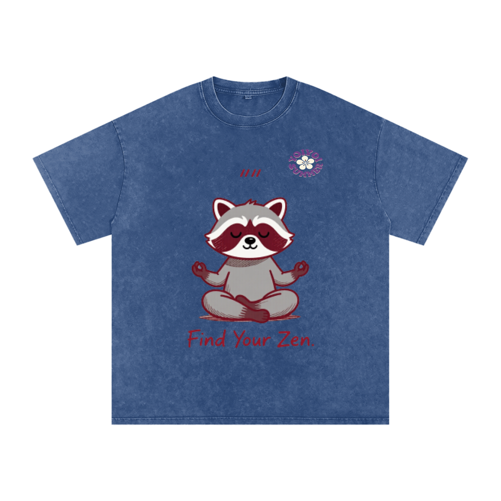 Snow Washed Oversized Cotton T-Shirt